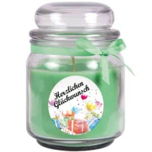 HS Candle Duftkerze & Glas Happy Birthday Bonbon Coconut Limes Geschenke