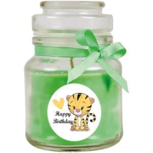 HS Candle Duftkerze & Glas Happy Birthday Bonbon Coconut Limes Tiger