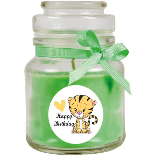 HS Candle Duftkerze & Glas Happy Birthday Bonbon Coconut Limes Tiger