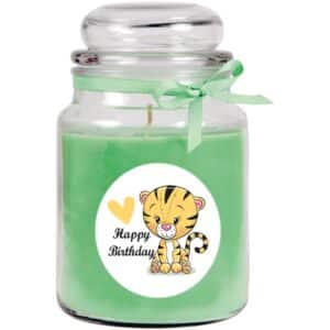 HS Candle Duftkerze & Glas Happy Birthday Bonbon Coconut Tiger Limes