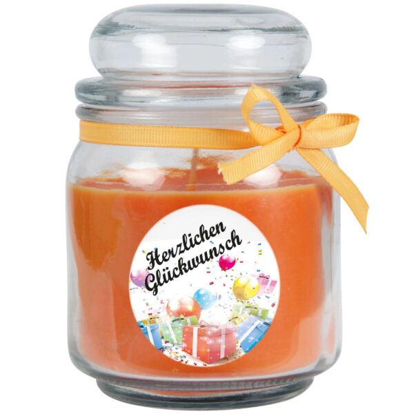 HS Candle Duftkerze & Glas Happy Birthday Bonbon Geschenke Honigmelone