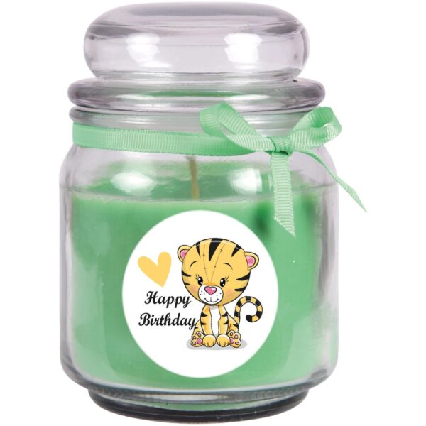 HS Candle Duftkerze & Glas Happy Birthday Bonbon Tiger Coconut Limes