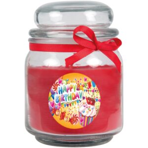 HS Candle Duftkerze & Glas Happy Birthday Rose Cupcake