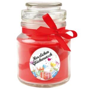 HS Candle Duftkerze & Glas Happy Birthday Rose Geschenke