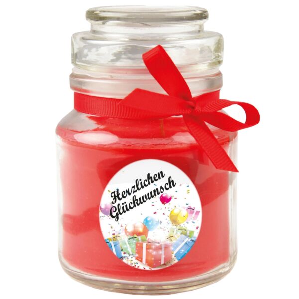 HS Candle Duftkerze & Glas Happy Birthday Rose Geschenke