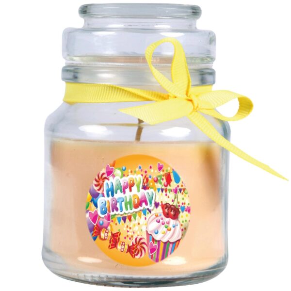 HS Candle Duftkerze & Glas Happy Birthday Vanille Cupcake