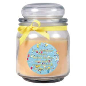 HS Candle Duftkerze & Glas Karneval Creme Bonbon 70h