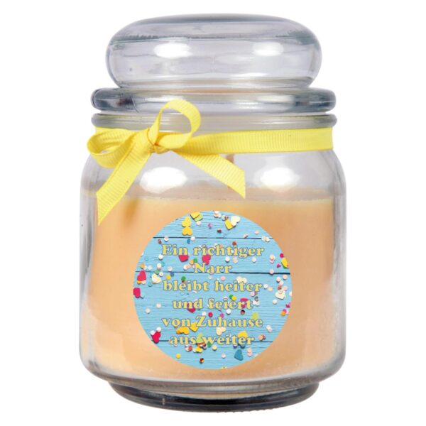 HS Candle Duftkerze & Glas Karneval Creme Bonbon 70h