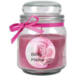 HS Candle Duftkerze & Glas Muttertag Lila Lavendel