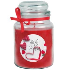 HS Candle Duftkerze & Glas Muttertag Rot Rose