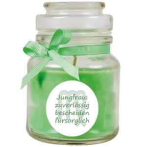 HS Candle Duftkerze & Glas Sternzeichen Coconut Limes 30 Stunden Jungfrau