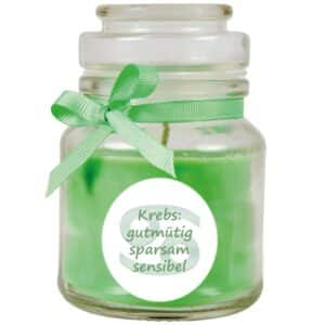 HS Candle Duftkerze & Glas Sternzeichen Coconut Limes 30 Stunden Krebs