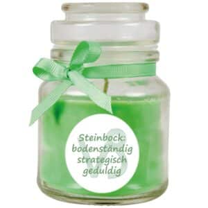 HS Candle Duftkerze & Glas Sternzeichen Coconut Limes 30 Stunden Steinbock