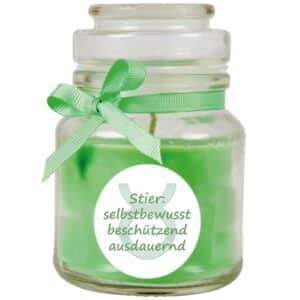 HS Candle Duftkerze & Glas Sternzeichen Coconut Limes 30 Stunden Stier