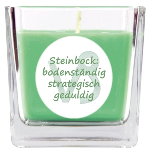 HS Candle Duftkerze & Glas Sternzeichen Coconut Limes 50 Stunden Steinbock
