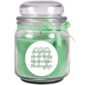 HS Candle Duftkerze & Glas Sternzeichen Coconut Limes 70 Stunden Jungfrau