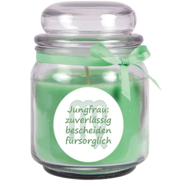HS Candle Duftkerze & Glas Sternzeichen Coconut Limes 70 Stunden Jungfrau