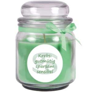 HS Candle Duftkerze & Glas Sternzeichen Coconut Limes 70 Stunden Krebs