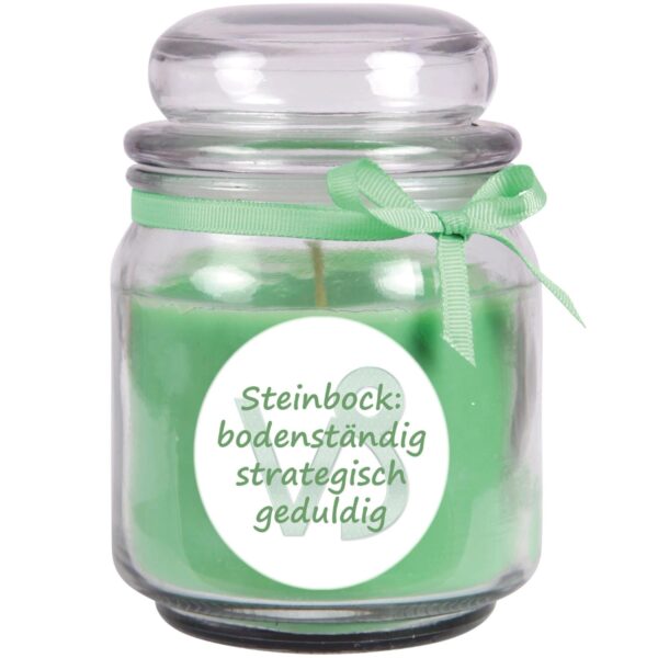 HS Candle Duftkerze & Glas Sternzeichen Coconut Limes 70 Stunden Steinbock