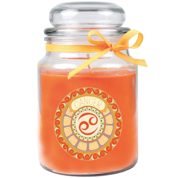 HS Candle Duftkerze & Glas Sternzeichen Honigmelone 110 Stunden Krebs