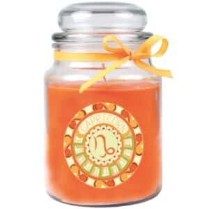 HS Candle Duftkerze & Glas Sternzeichen Honigmelone 110 Stunden Steinbock