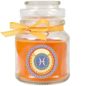 HS Candle Duftkerze & Glas Sternzeichen Honigmelone 30 Stunden Fische