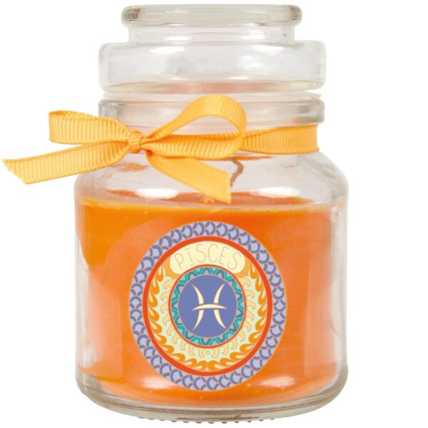 HS Candle Duftkerze & Glas Sternzeichen Honigmelone 30 Stunden Fische