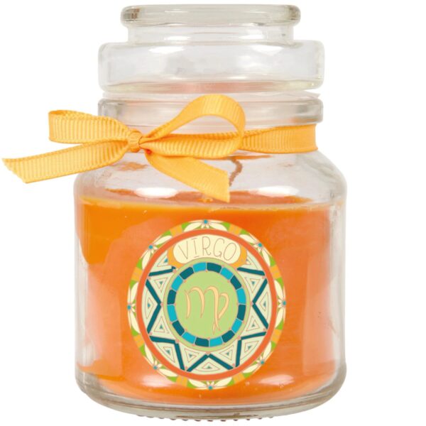 HS Candle Duftkerze & Glas Sternzeichen Honigmelone 30 Stunden Jungfrau