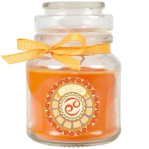 HS Candle Duftkerze & Glas Sternzeichen Honigmelone 30 Stunden Krebs
