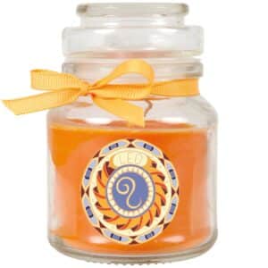 HS Candle Duftkerze & Glas Sternzeichen Honigmelone 30 Stunden Löwe