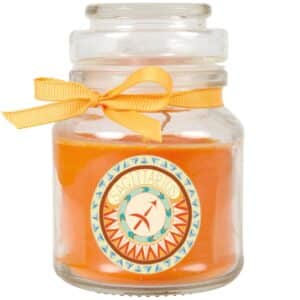 HS Candle Duftkerze & Glas Sternzeichen Honigmelone 30 Stunden Schütze
