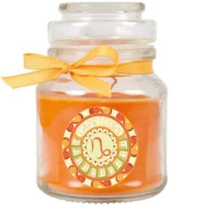 HS Candle Duftkerze & Glas Sternzeichen Honigmelone 30 Stunden Steinbock