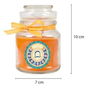 HS Candle Duftkerze & Glas Sternzeichen Honigmelone 30 Stunden Waage