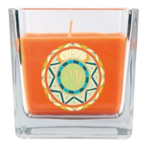 HS Candle Duftkerze & Glas Sternzeichen Honigmelone 50 Stunden Jungfrau
