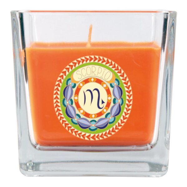 HS Candle Duftkerze & Glas Sternzeichen Honigmelone 50 Stunden Skorpion