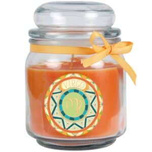 HS Candle Duftkerze & Glas Sternzeichen Honigmelone 70 Stunden Jungfrau