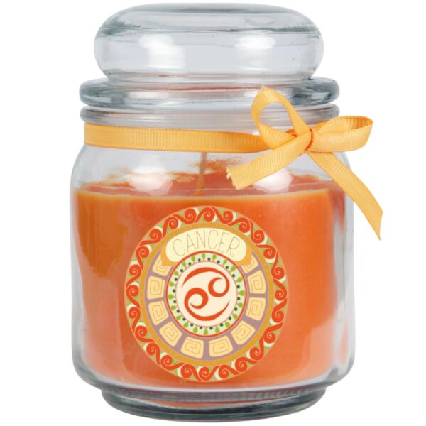 HS Candle Duftkerze & Glas Sternzeichen Honigmelone 70 Stunden Krebs