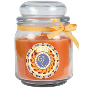 HS Candle Duftkerze & Glas Sternzeichen Honigmelone 70 Stunden Löwe