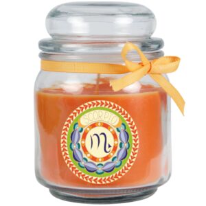 HS Candle Duftkerze & Glas Sternzeichen Honigmelone 70 Stunden Skorpion