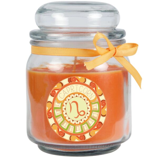 HS Candle Duftkerze & Glas Sternzeichen Honigmelone 70 Stunden Steinbock