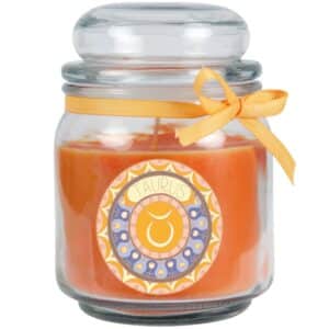 HS Candle Duftkerze & Glas Sternzeichen Honigmelone 70 Stunden Stier