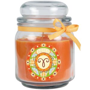 HS Candle Duftkerze & Glas Sternzeichen Honigmelone 70 Stunden Widder