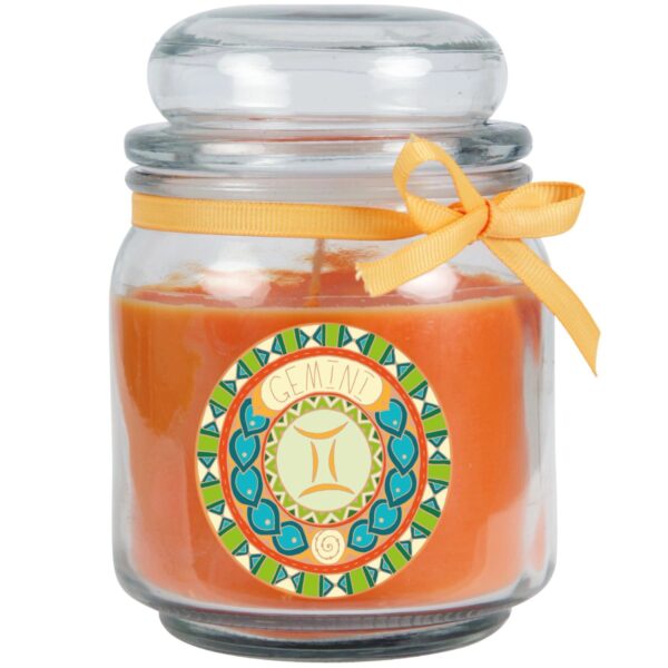 HS Candle Duftkerze & Glas Sternzeichen Honigmelone 70 Stunden Zwillinge