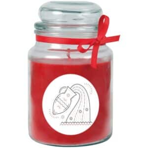 HS Candle Duftkerze & Glas Sternzeichen Rose 110 Stunden Wassermann