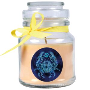 HS Candle Duftkerze & Glas Sternzeichen Vanille 30 Stunden Krebs