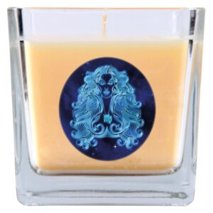HS Candle Duftkerze & Glas Sternzeichen Vanille 50 Stunden Jungfrau