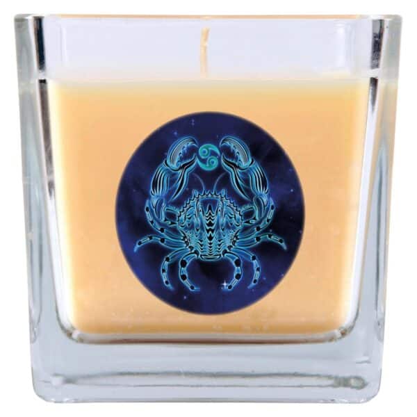 HS Candle Duftkerze & Glas Sternzeichen Vanille 50 Stunden Krebs