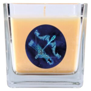 HS Candle Duftkerze & Glas Sternzeichen Vanille 50 Stunden Schütze