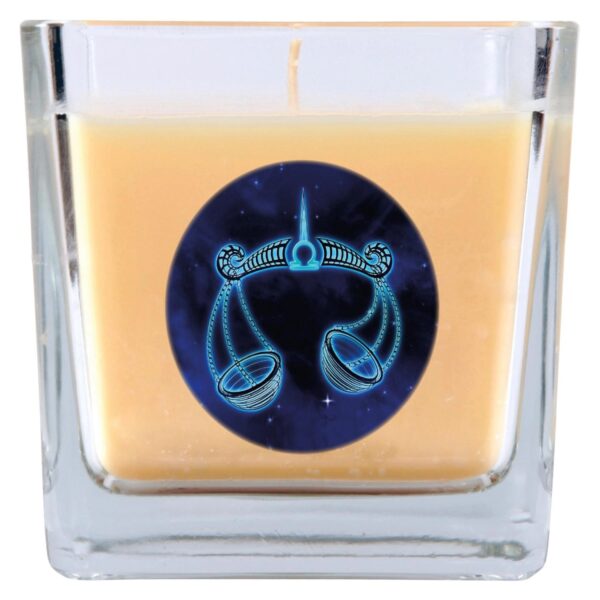 HS Candle Duftkerze & Glas Sternzeichen Vanille 50 Stunden Waage