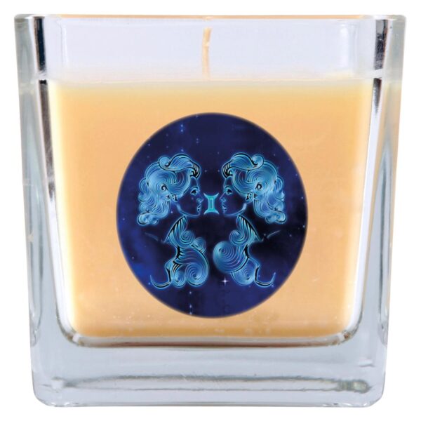 HS Candle Duftkerze & Glas Sternzeichen Vanille 50 Stunden Zwillinge